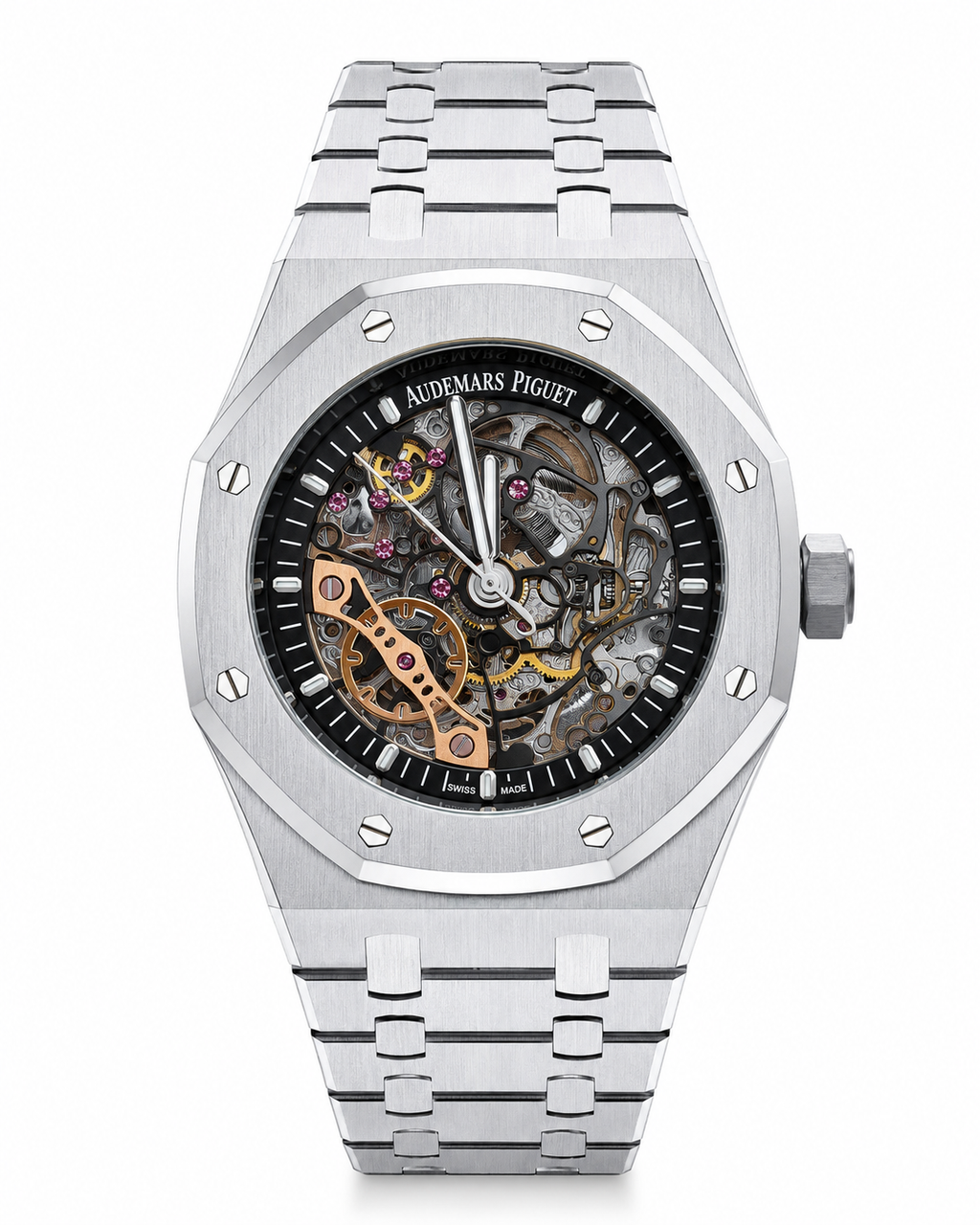 Montre Automatique Squelette Noir | Style Royal Oak | Master Quality