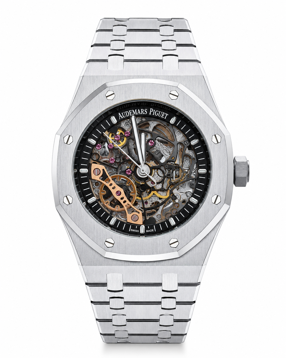 Montre Automatique Squelette Noir | Style Royal Oak | Master Quality
