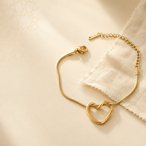 Bracelet Coeur Doré - Bijou Délicat à Offrir