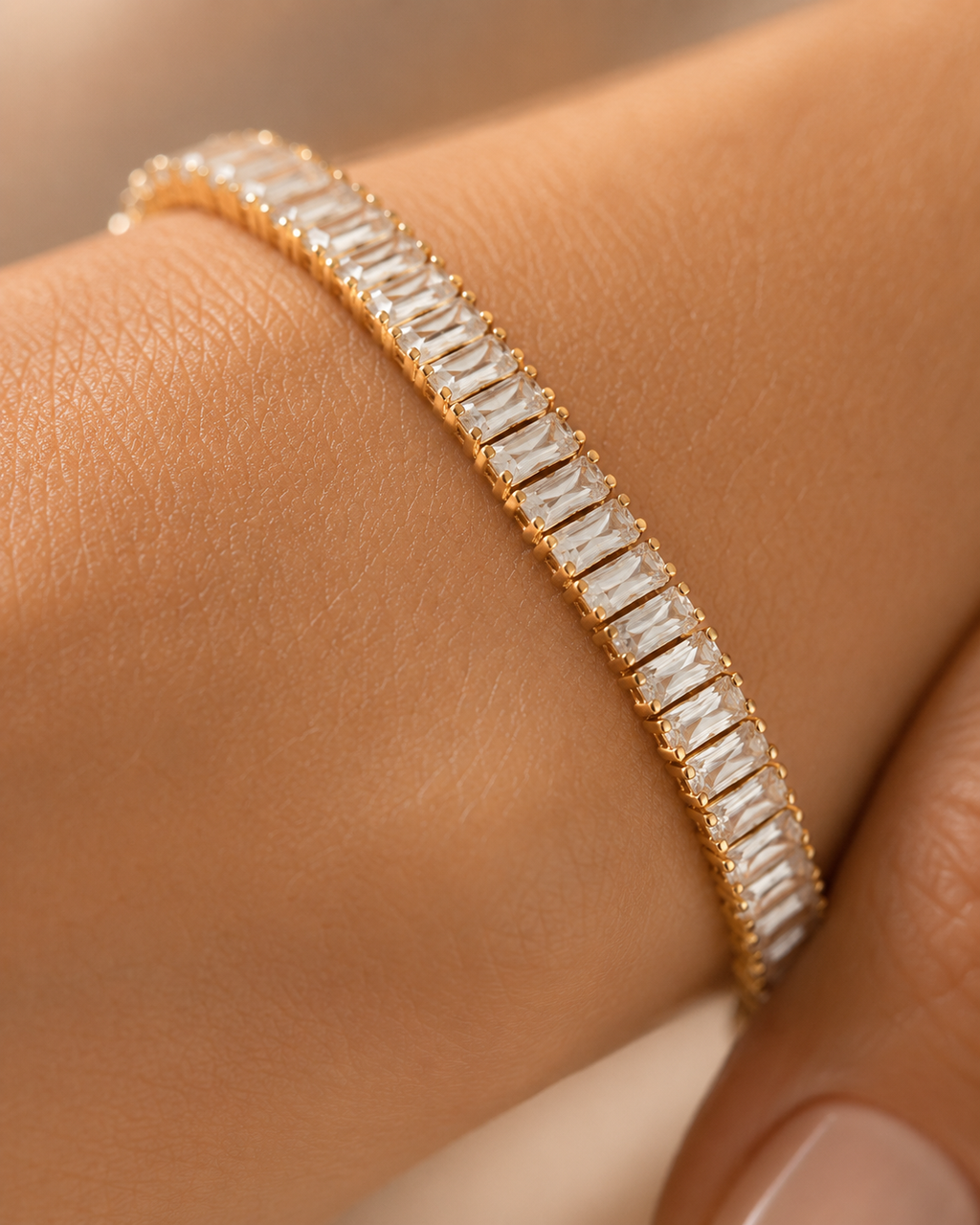 Bracelet Cristaux Baguette