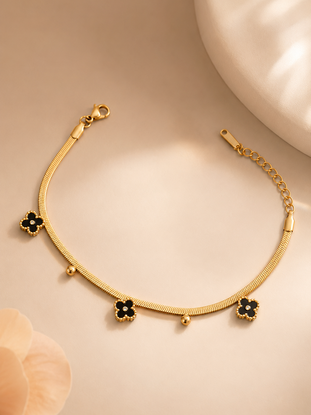Bracelet Trèfle Noir