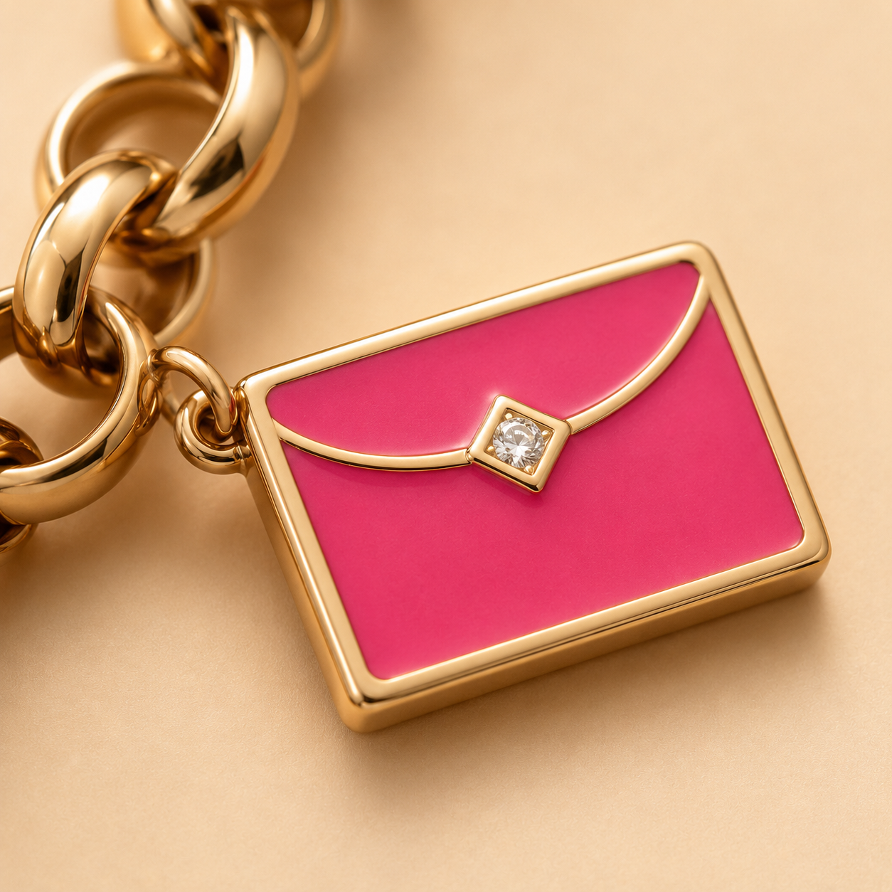 Bracelet Charms Doré Élégance