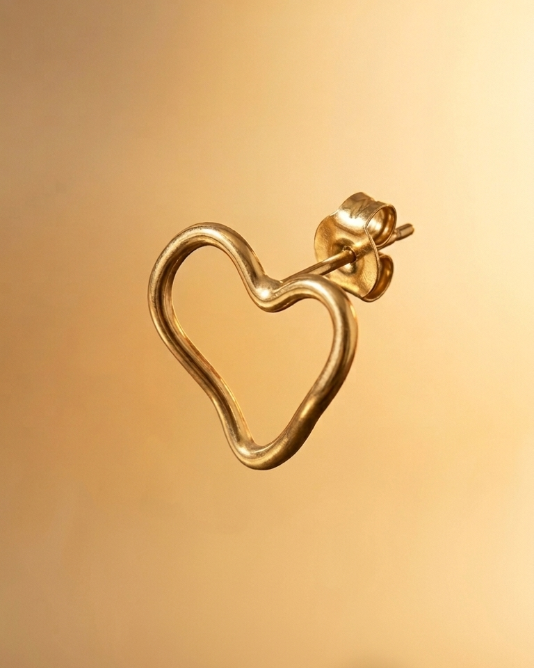 Boucle d'oreille Cœur détail