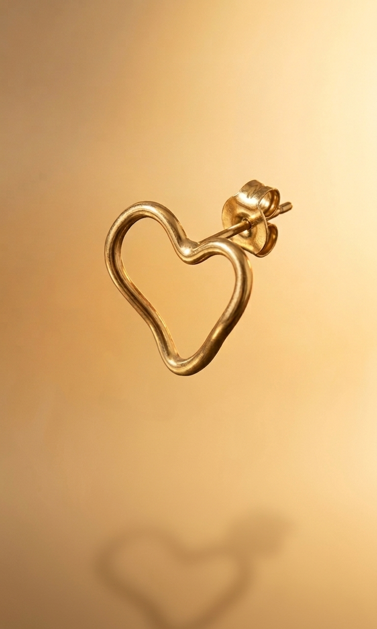 Boucle d'oreille Cœur détail